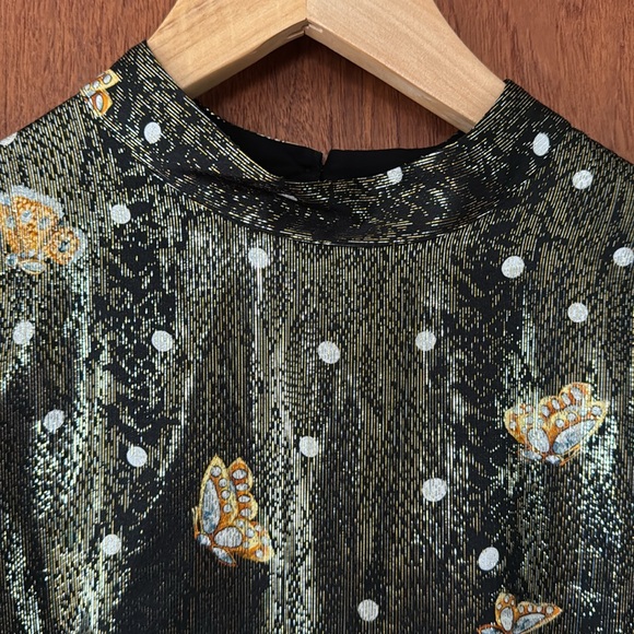 The Kooples Paris silk/metallic dress. Size 3 - I think is the same as a large. - Picture 10 of 16